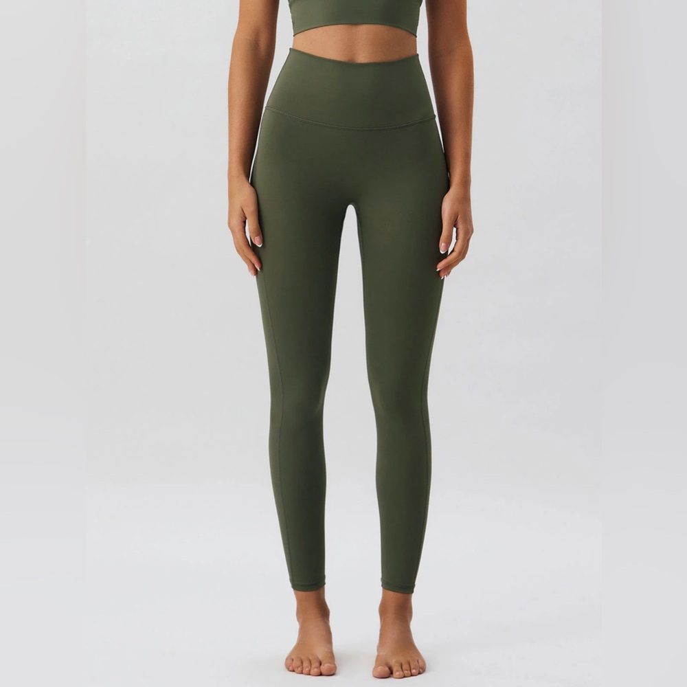 Berlook Activewear Army Green High Waisted Leggings 24"